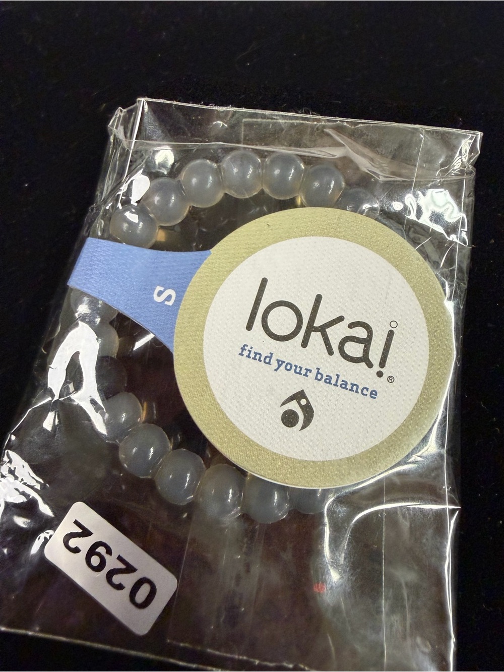 Lokai Kids Bracelet in Frosted Gray and White Beads